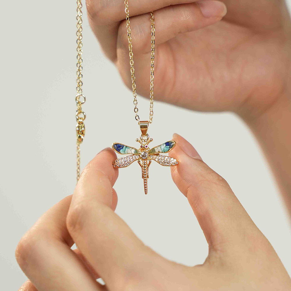 Dragonfly Necklace – Blue and white porcelain series