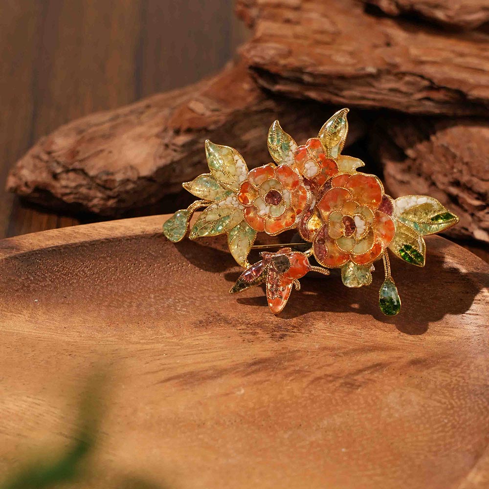 Peony Brooch – Prosperity Bloom