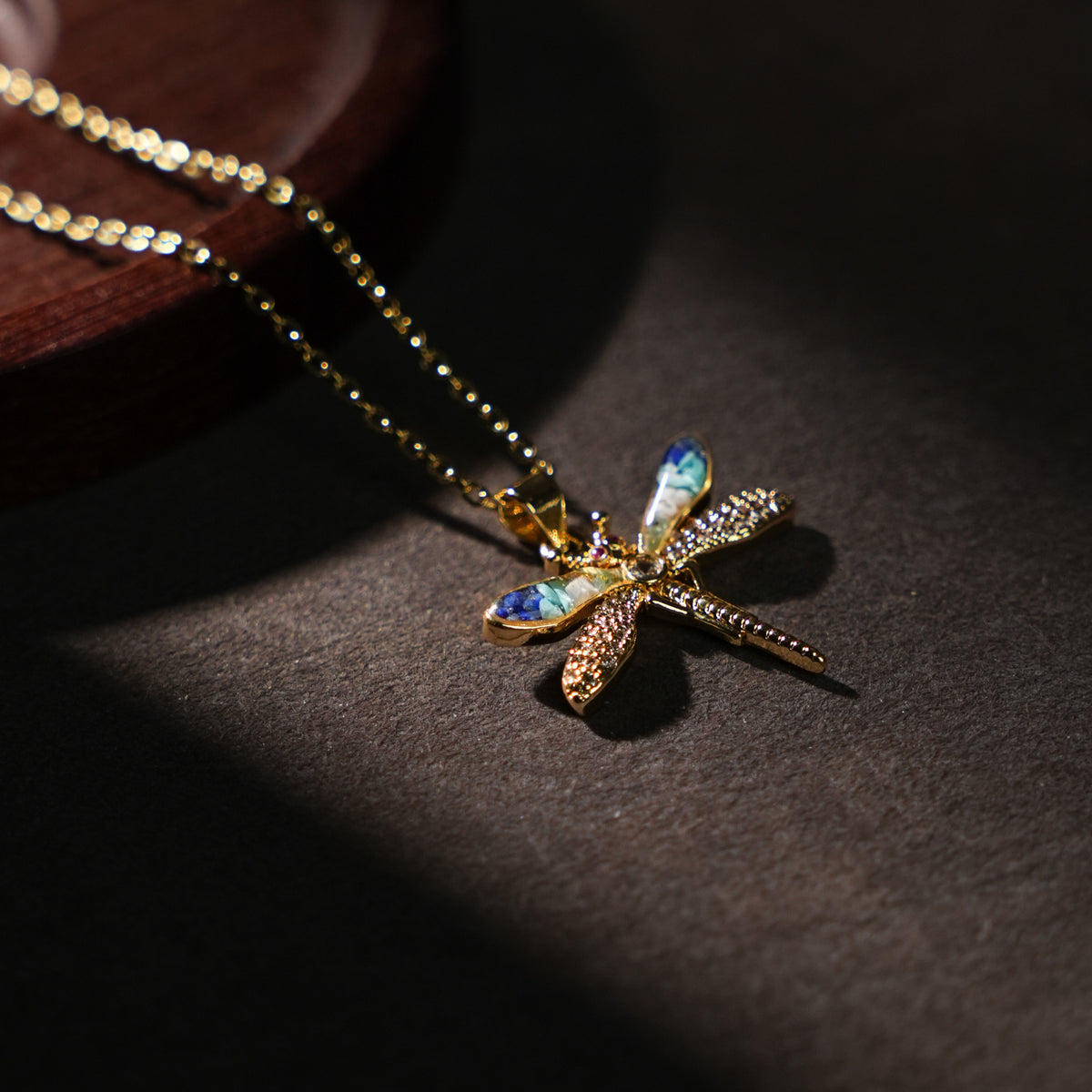 Dragonfly Necklace – Blue and white porcelain series