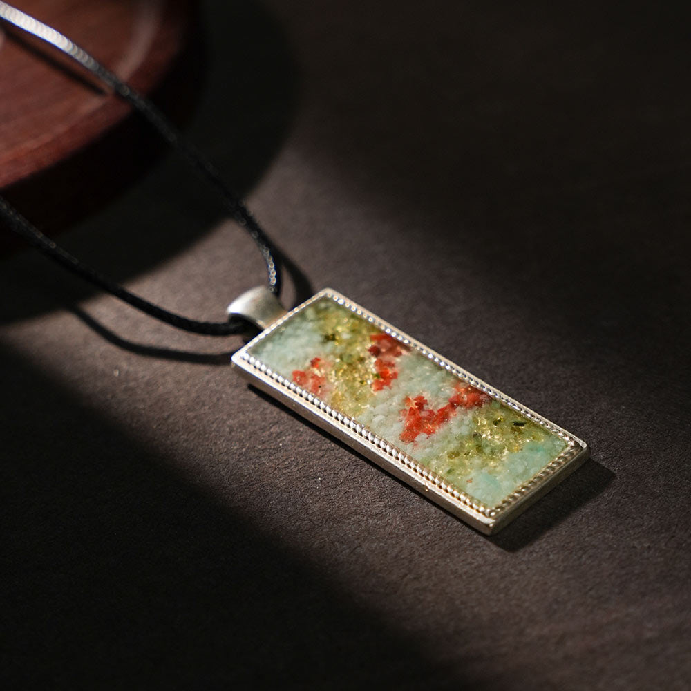 Necklace–Rectangular, Dunhuang South Red A7