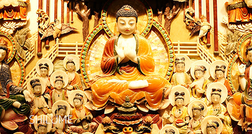 Transforming the Buddhist realm into a tangible material world.