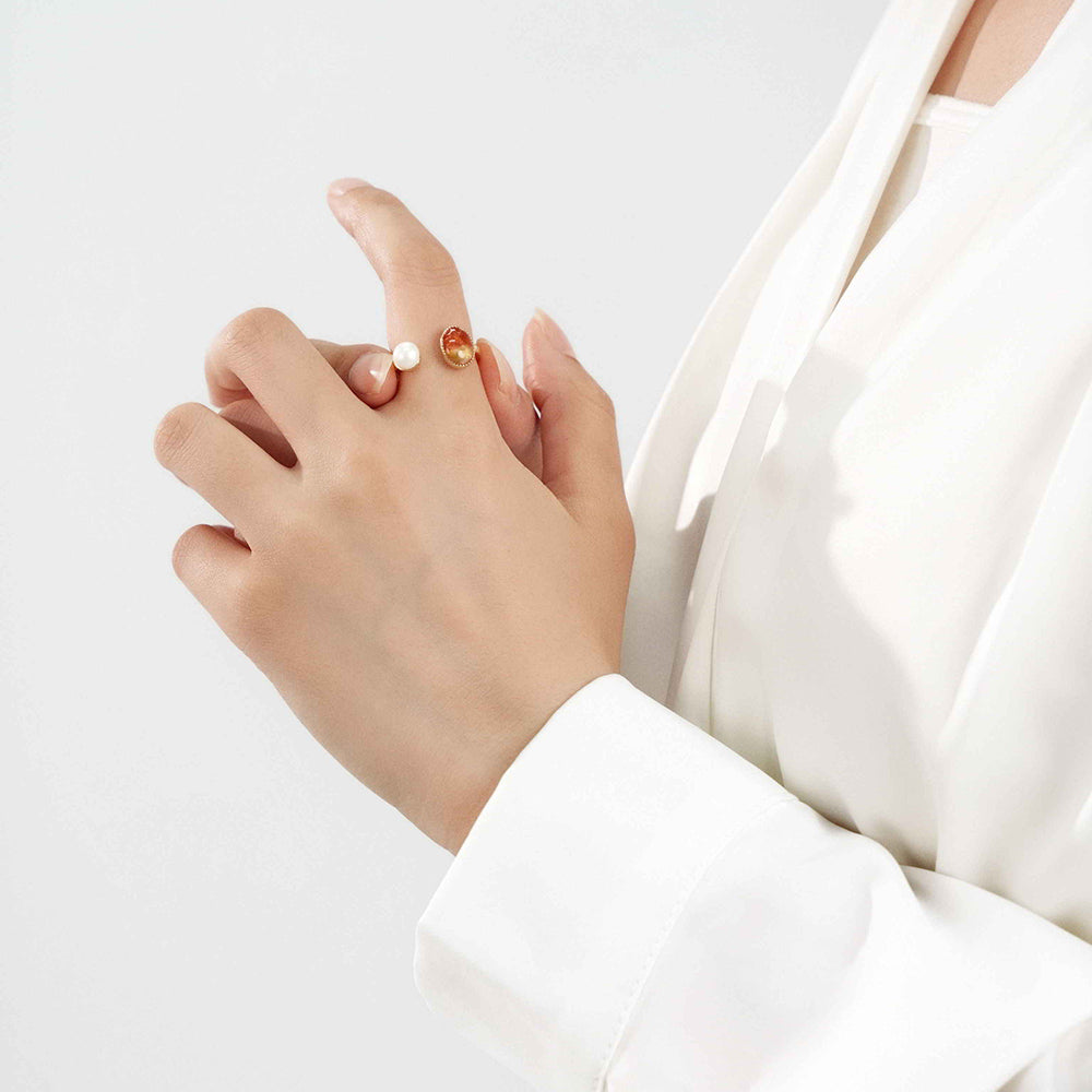 Oval Pearl Ring – Red & Prosperous Series
