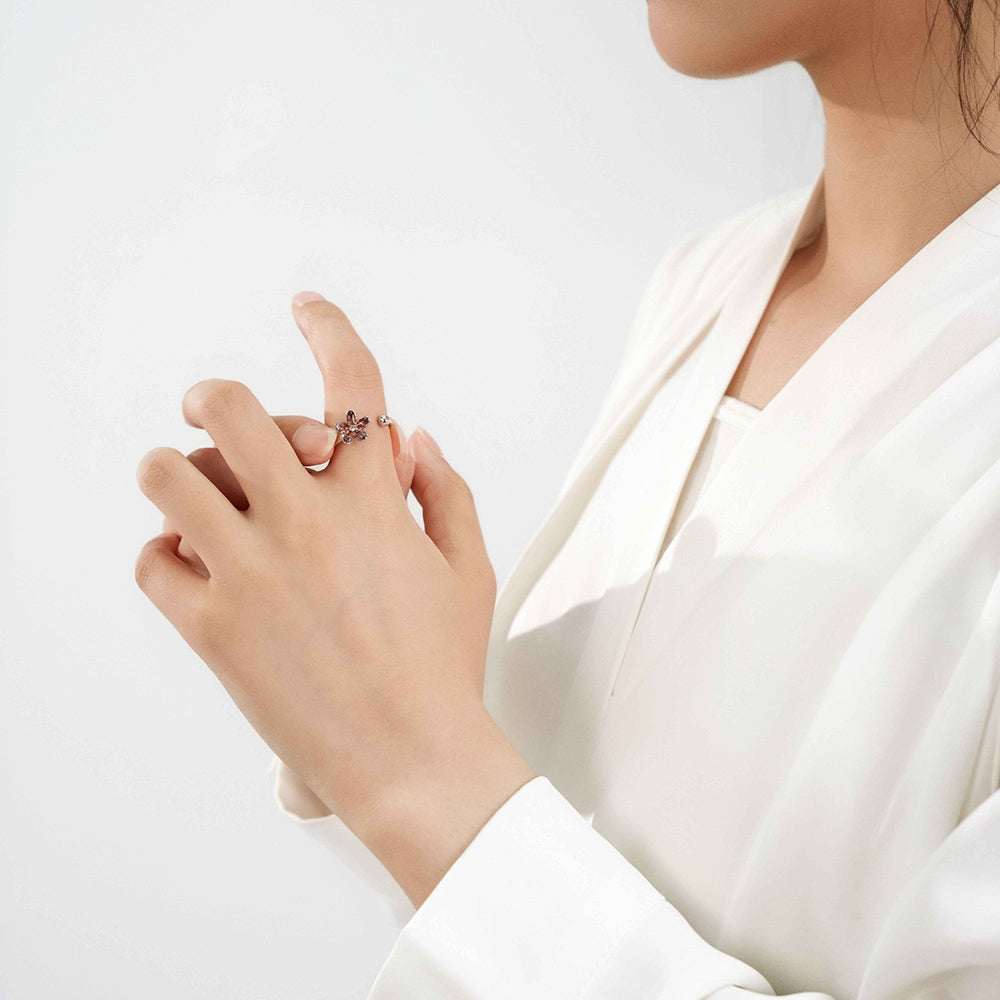 Silver Ring – Plum Daisy