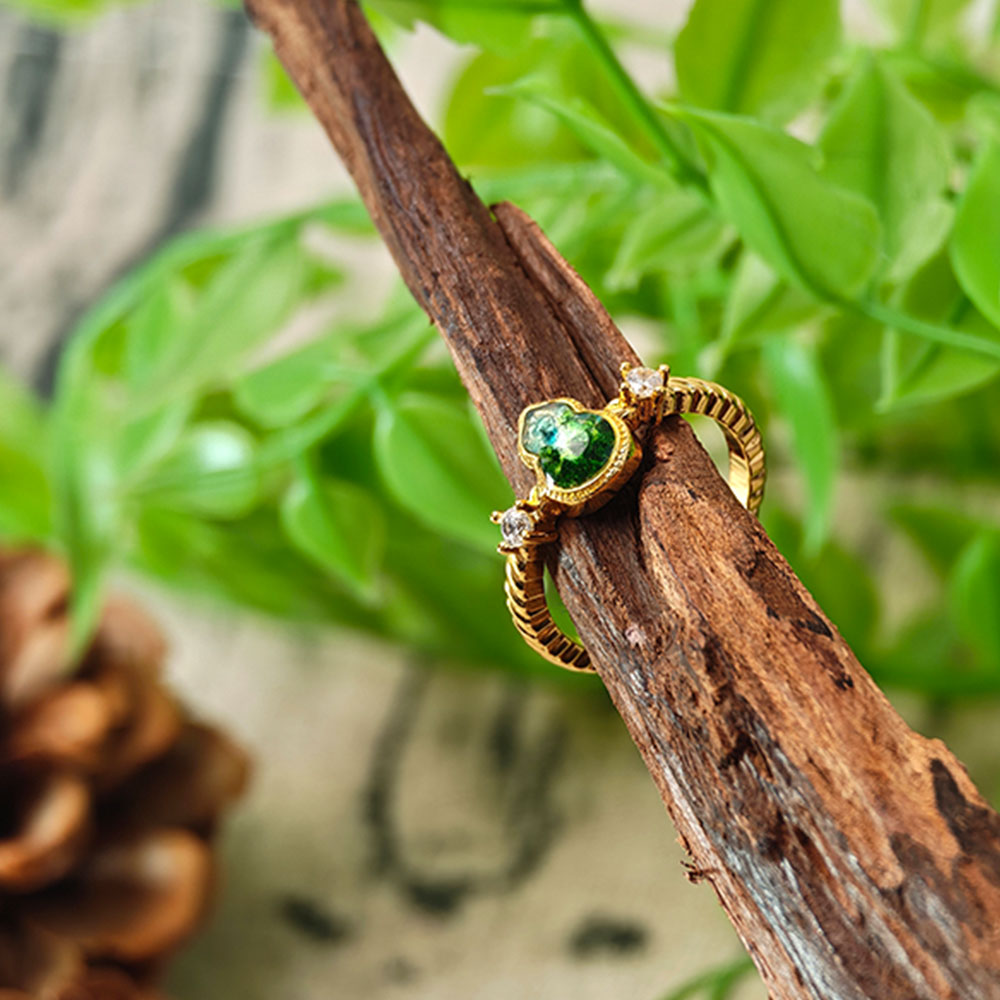 Jadeite Green Gourd Ring