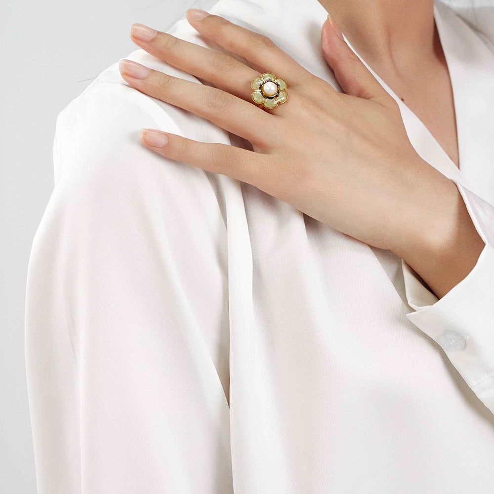 Dunhuang Baoxiang Flower Blue Ring