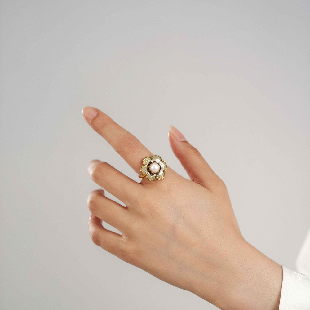 Dunhuang Baoxiang Flower Blue Ring