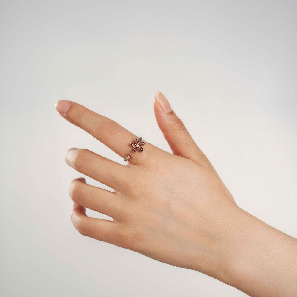 Silver Ring – Plum Daisy