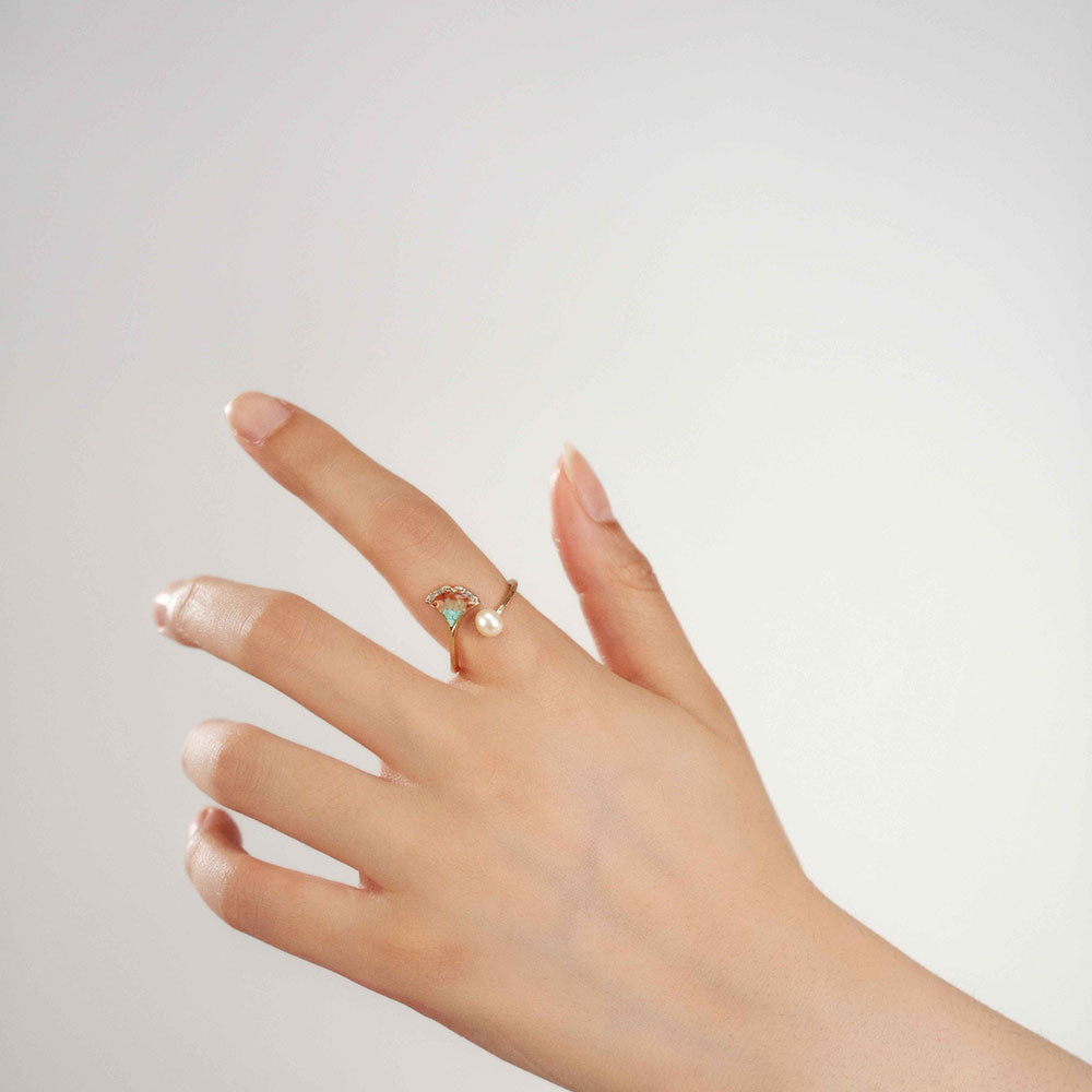 Dunhuang Ginkgo Leaf Ring
