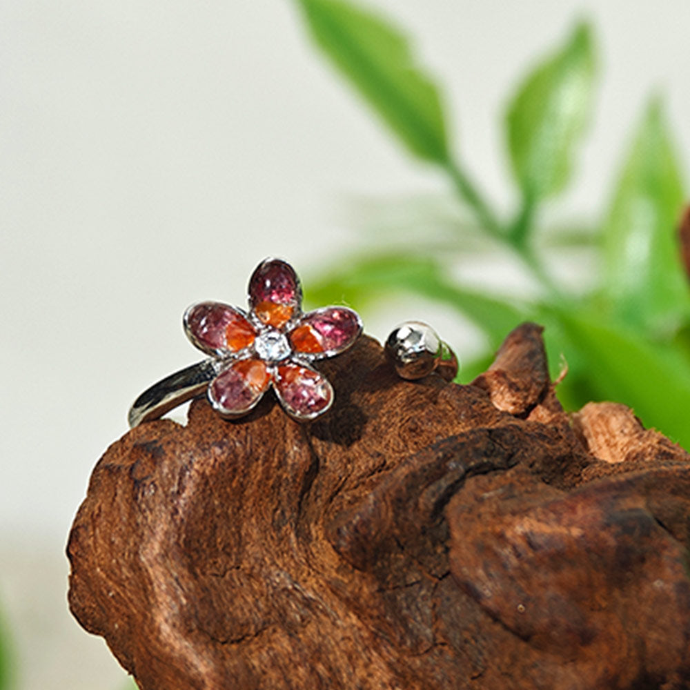 Silver Ring – Plum Daisy