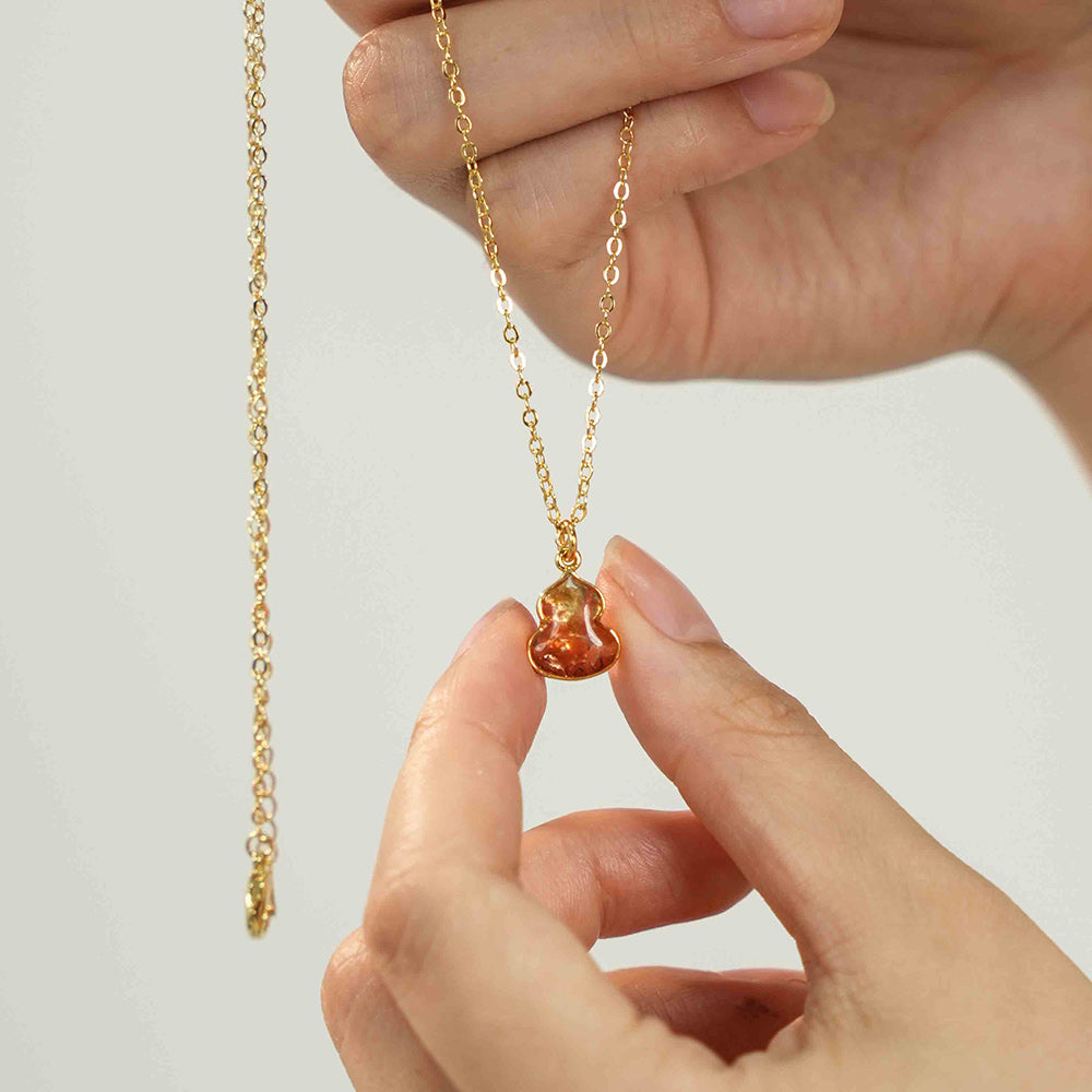 Necklace – Gourd, Prosperous Red
