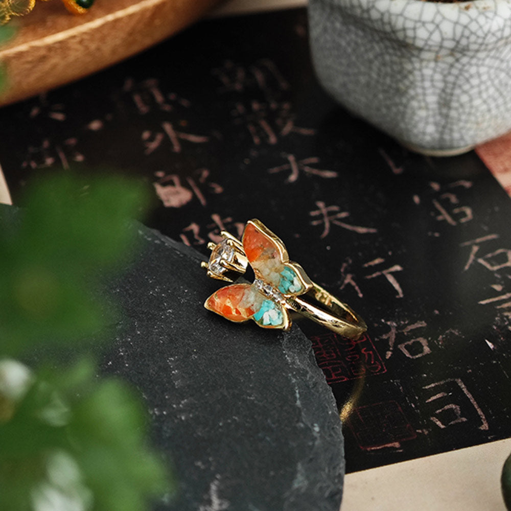 Dunhuang Color Butterfly Ring