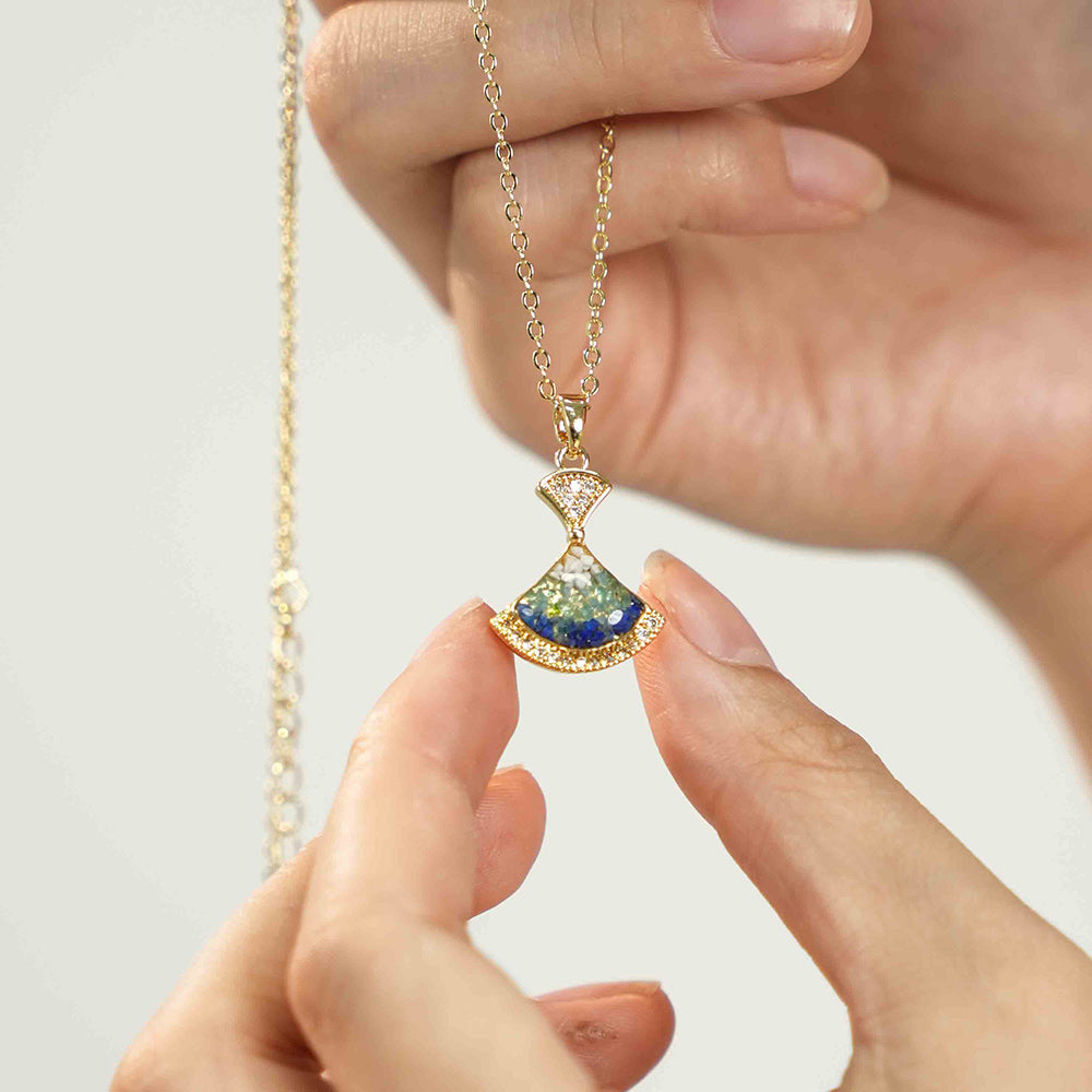 Necklace – Bell B, Blue & White Style