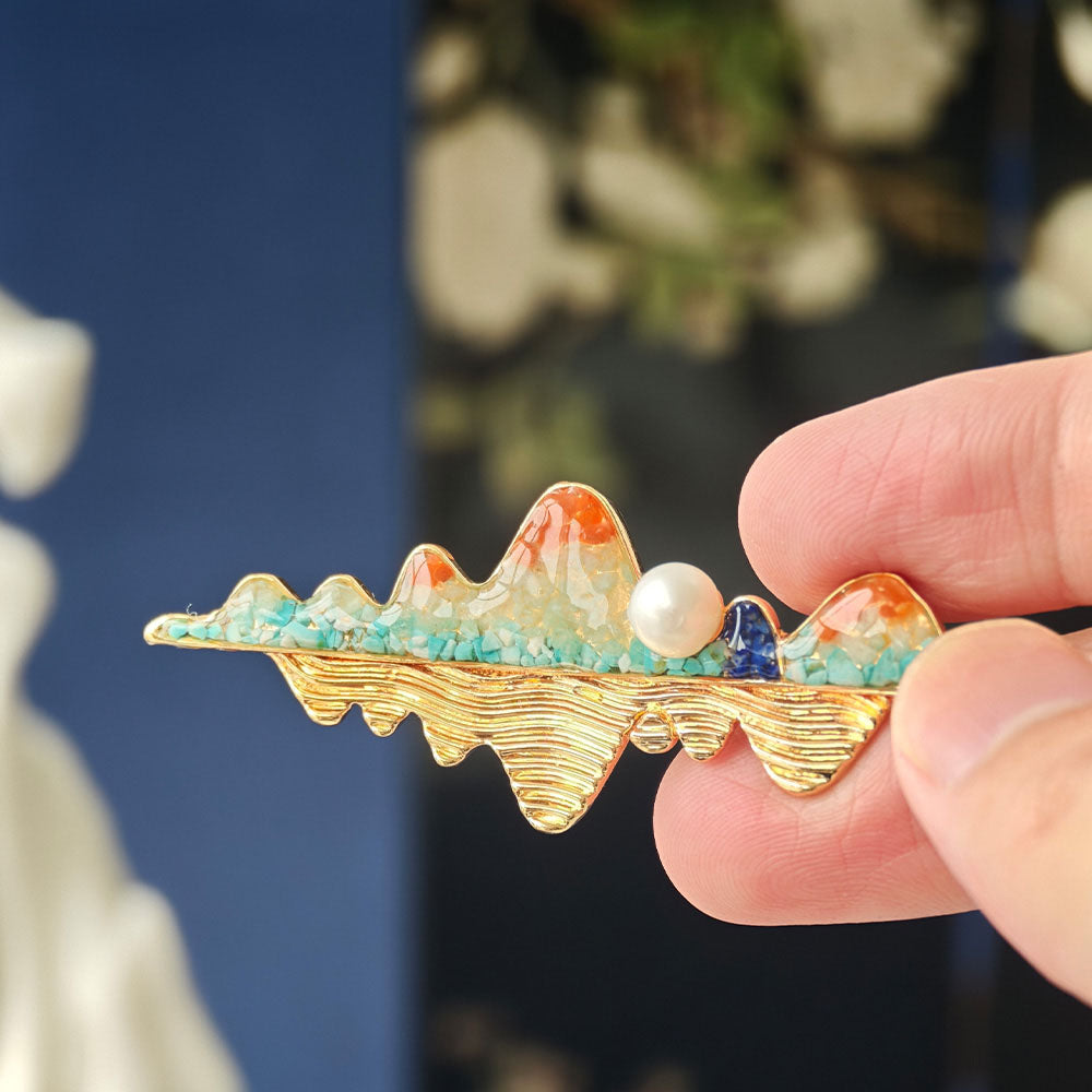 Dunhuang Landscape Reflection Brooch