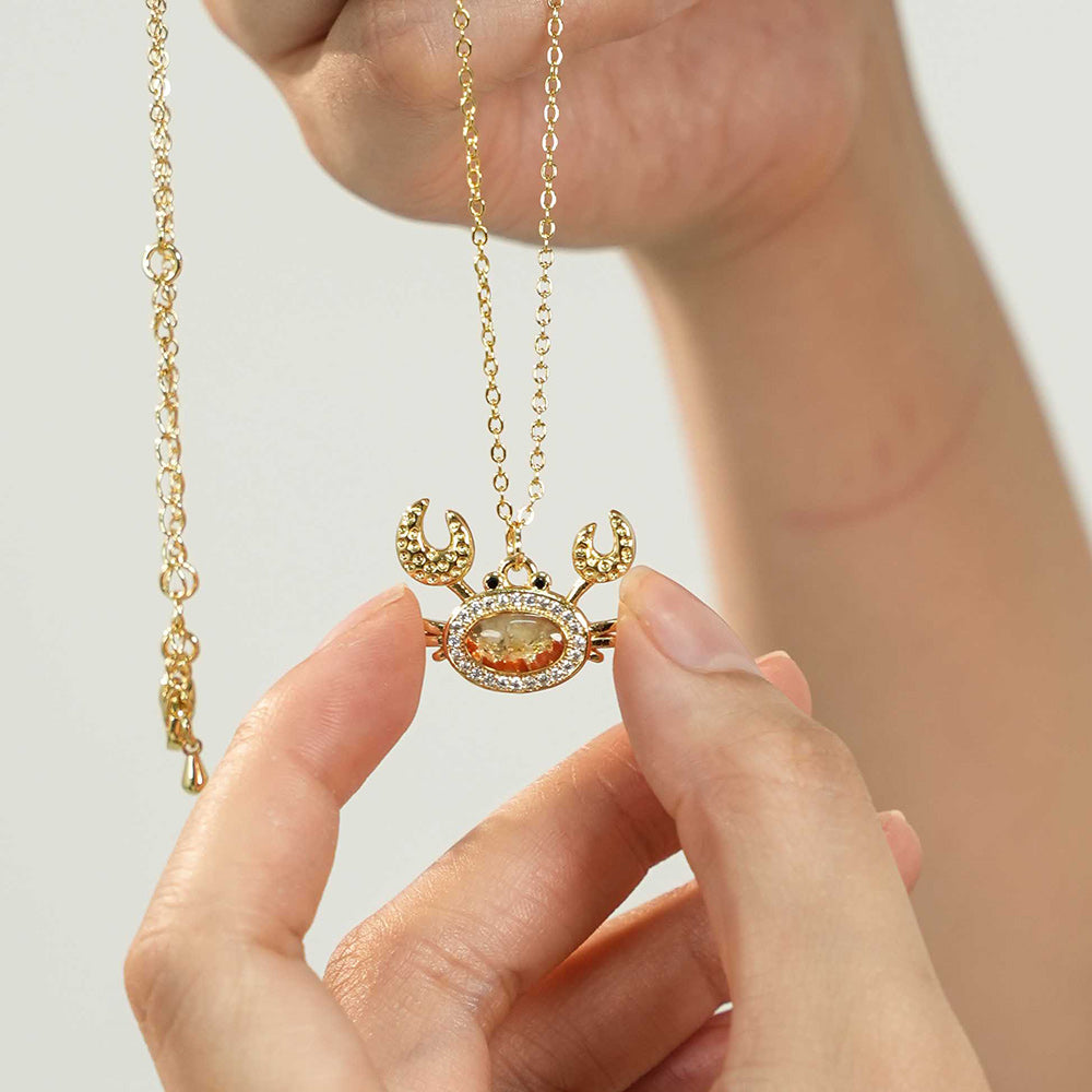 Necklace – Crab, Prosperous Red