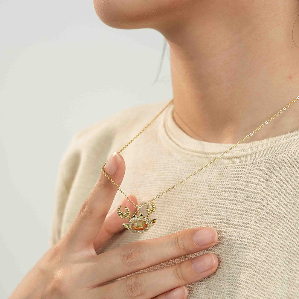 Necklace – Crab, Prosperous Red