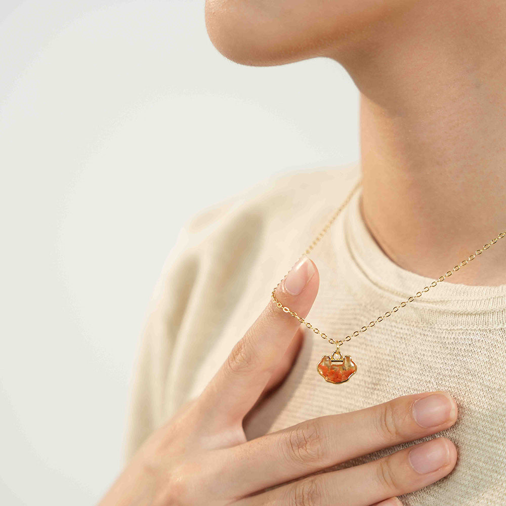 Necklace – Longevity Lock, Prosperous Red