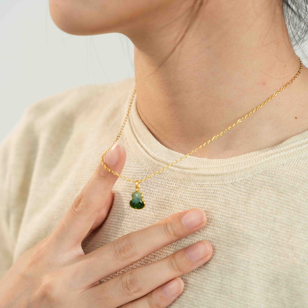 Necklace – Gourd, Emerald Green