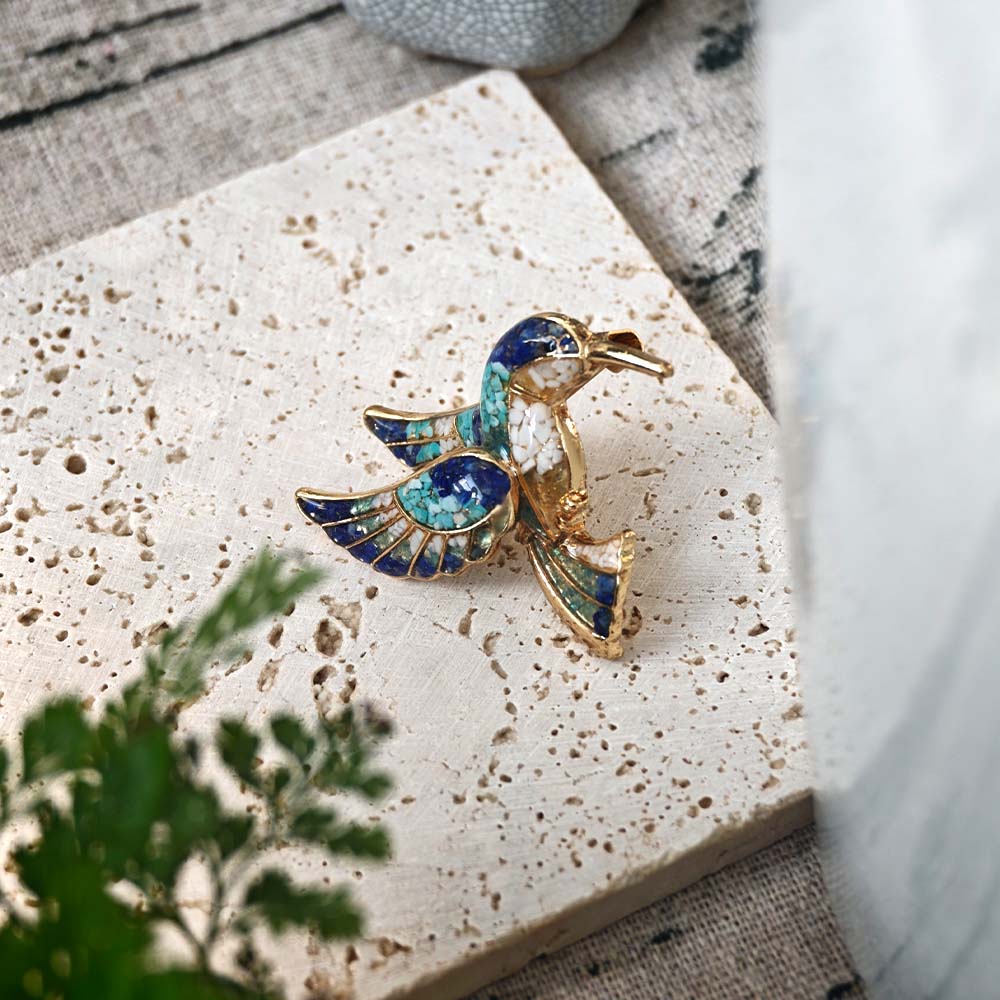 Vintage Brooch: Kingfisher Collection