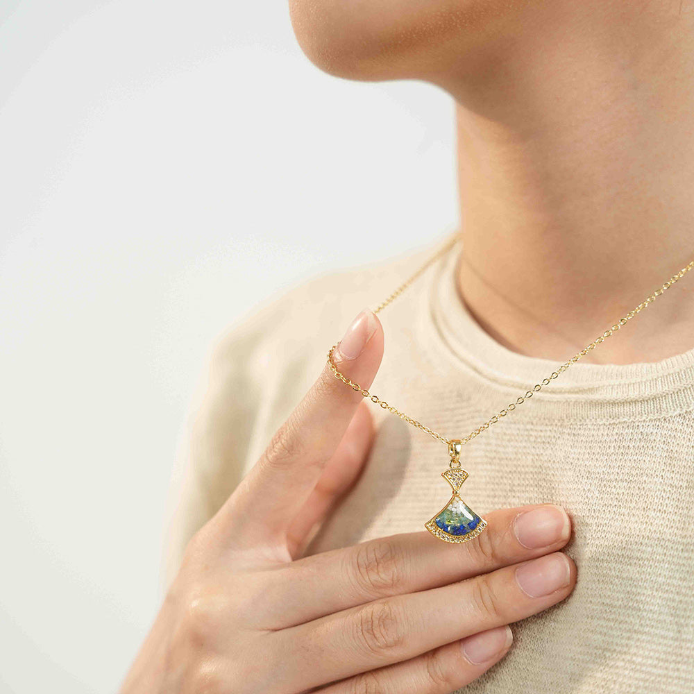 Necklace – Bell B, Blue & White Style