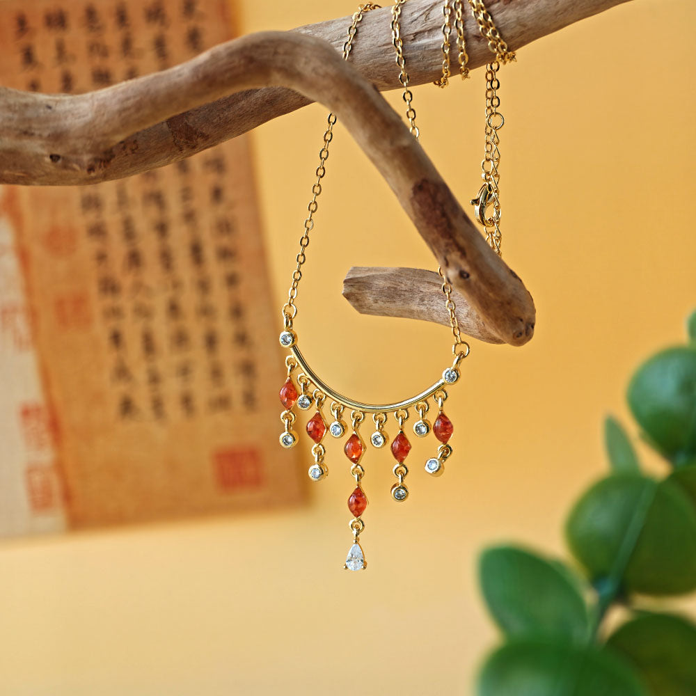 Diamond Yingluo Necklace – Red & Prosperous Series