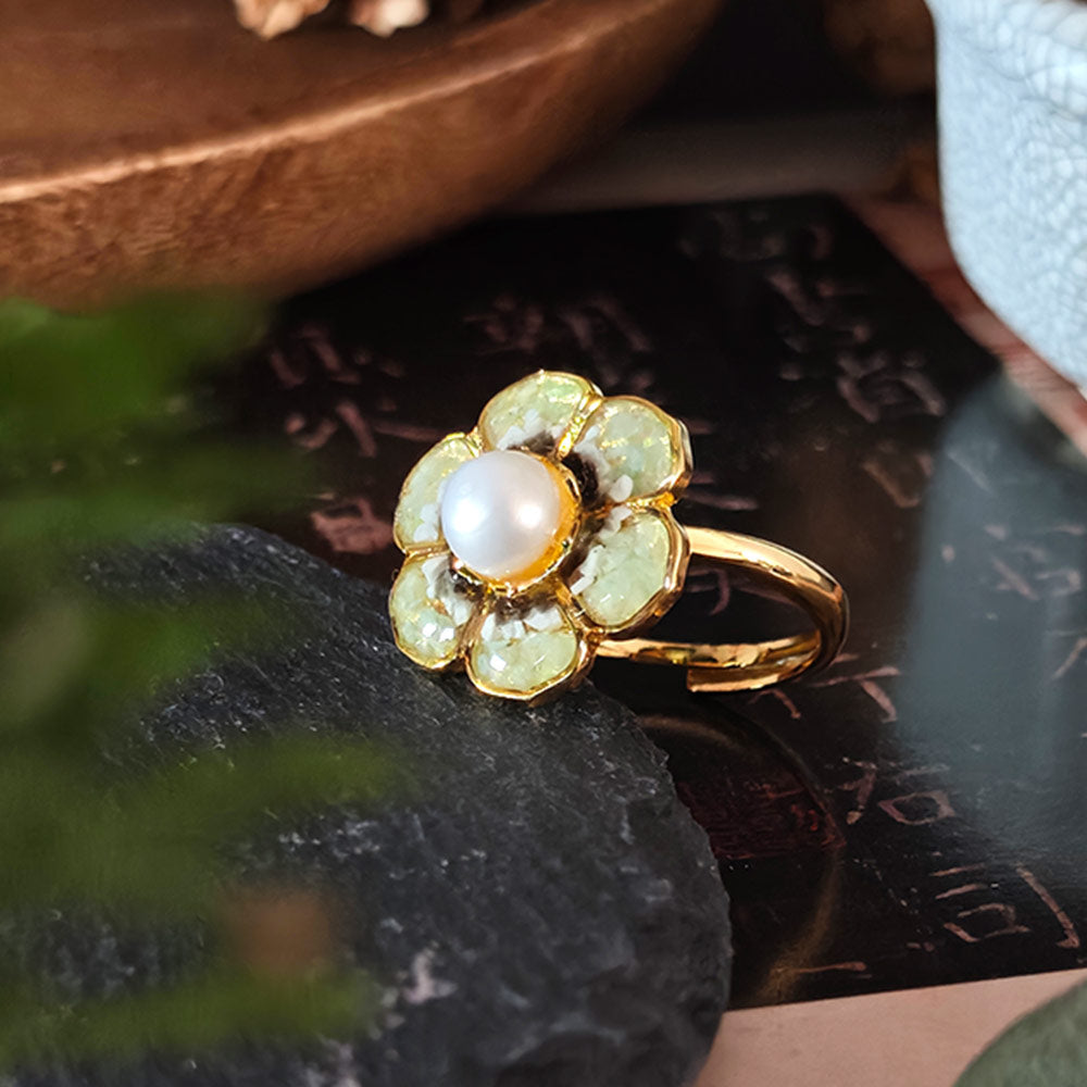 Dunhuang Baoxiang Flower Blue Ring