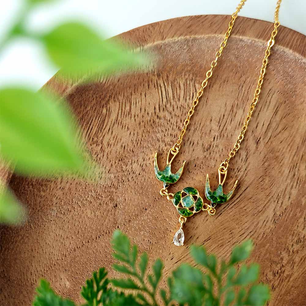Necklace – Swallow & Blossom Design
