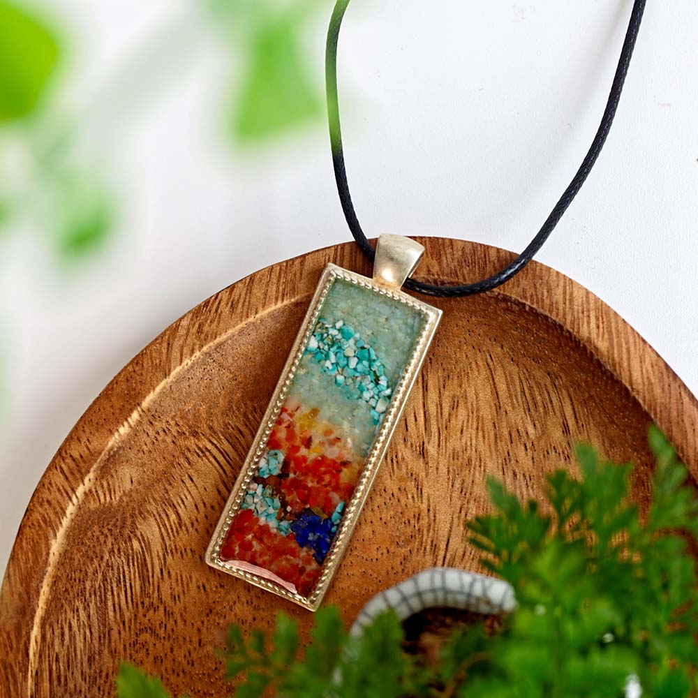 Rectangular South Red Necklace Dunhuang Red Edition