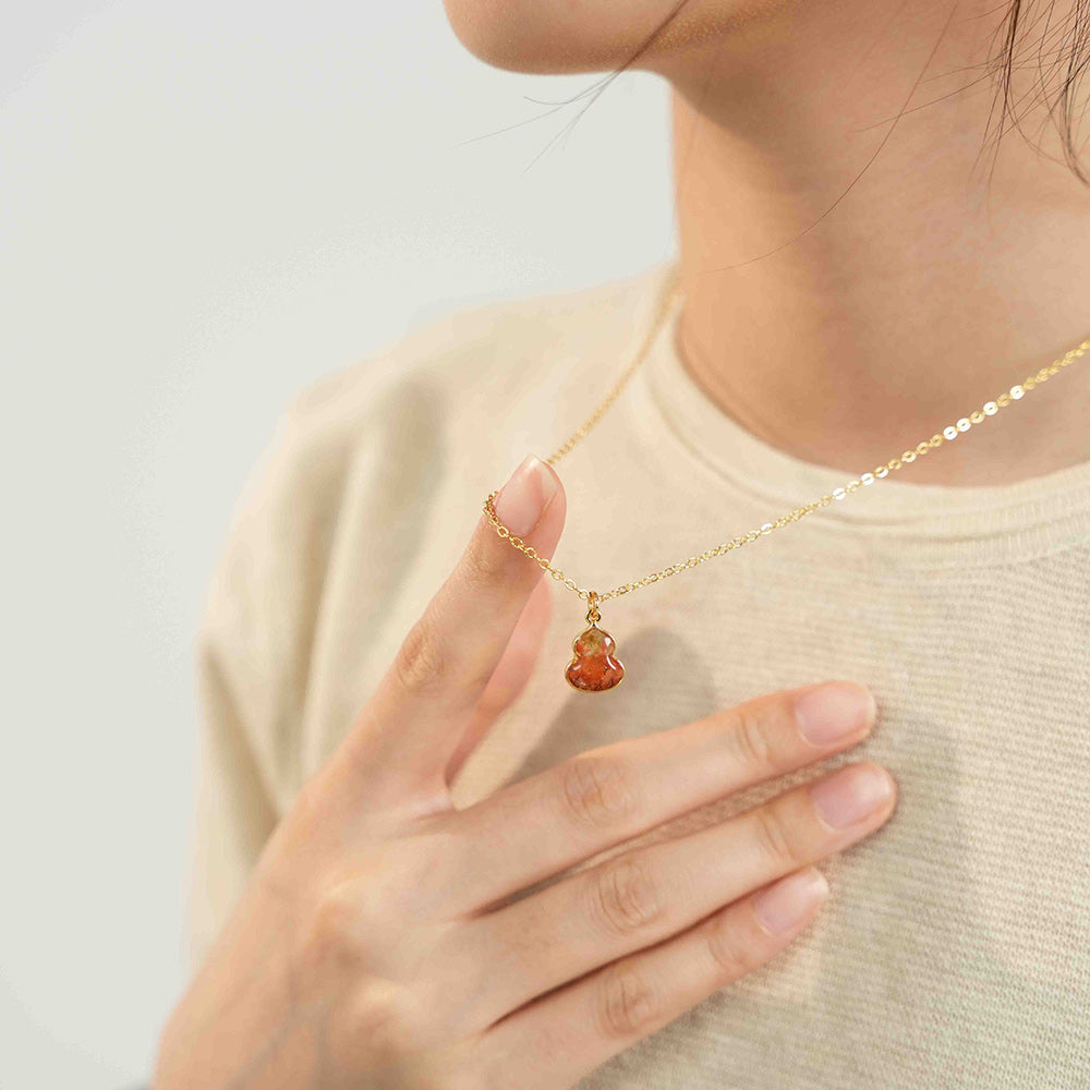 Necklace – Gourd, Prosperous Red