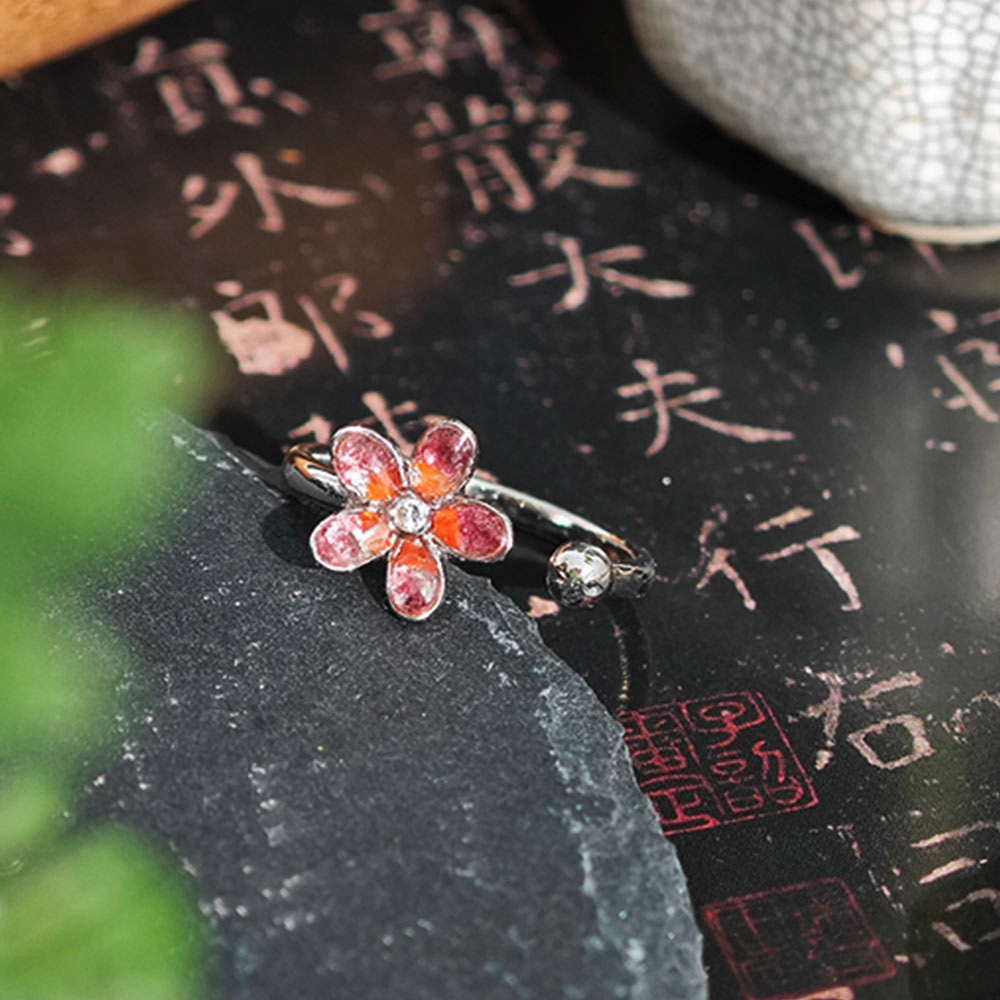 Silver Ring – Plum Daisy