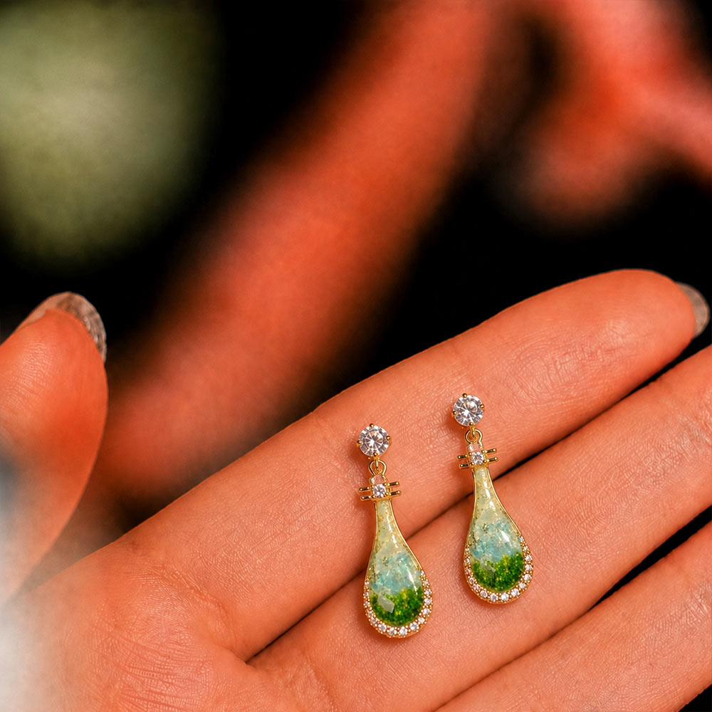 Earrings – Pipa, Jade Green Series