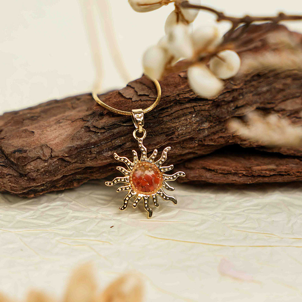 Handmade Sun Pendant Necklace