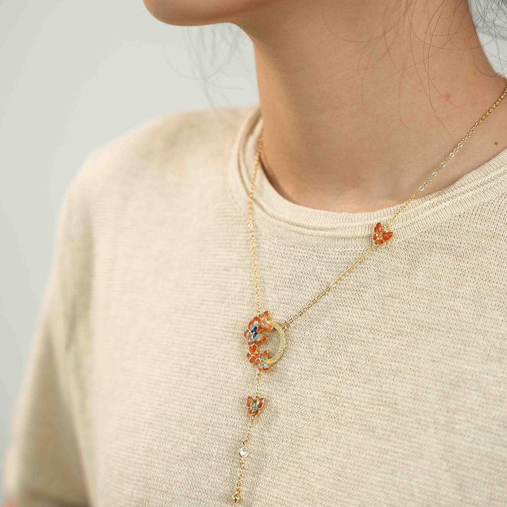 Butterfly Necklace – Dunhuang Red