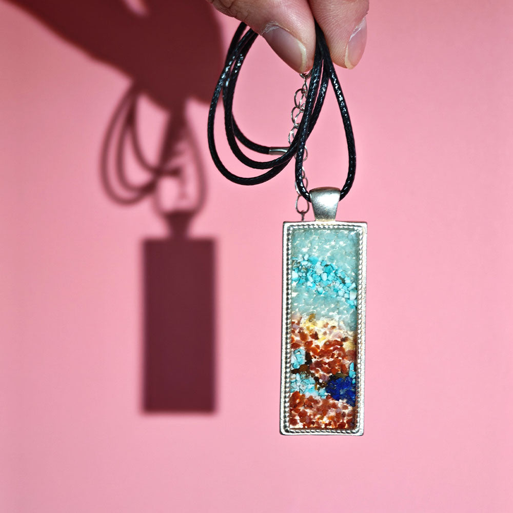 Rectangular South Red Necklace Dunhuang Red Edition
