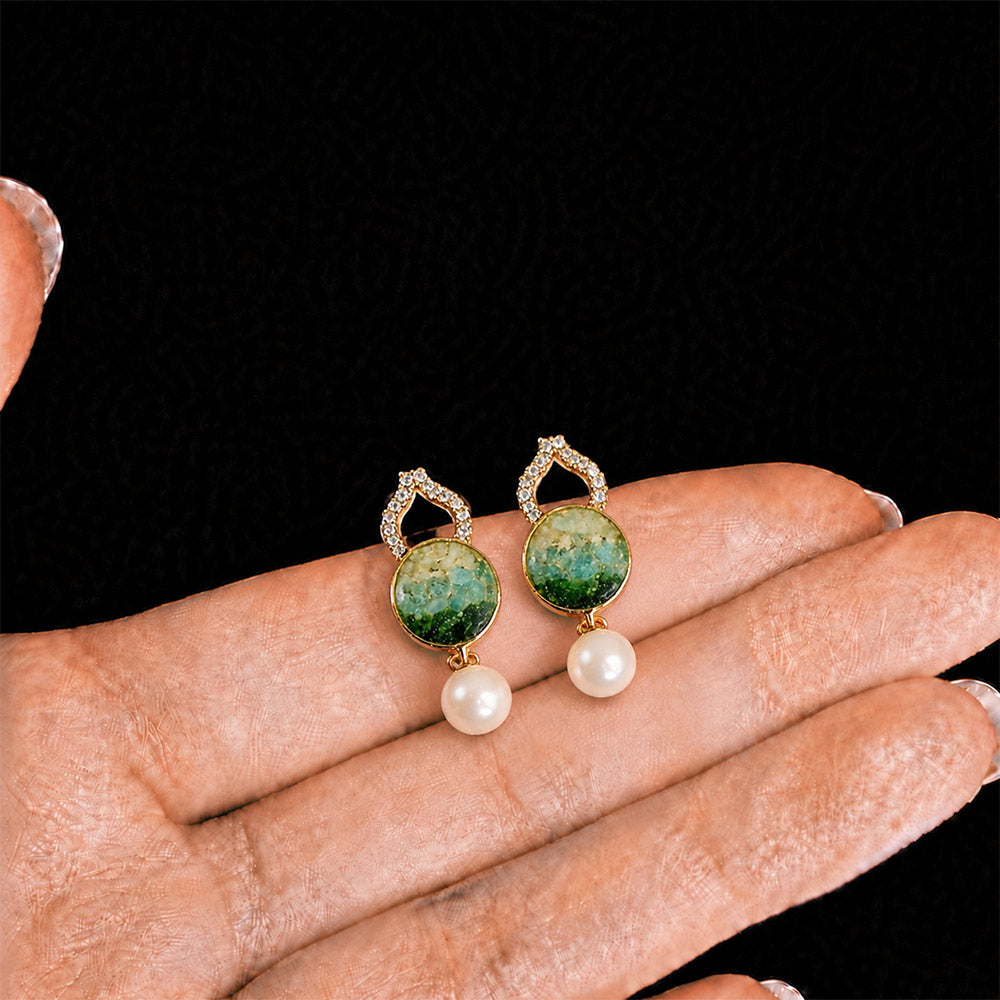 Studs – Gourd B, Emerald Green