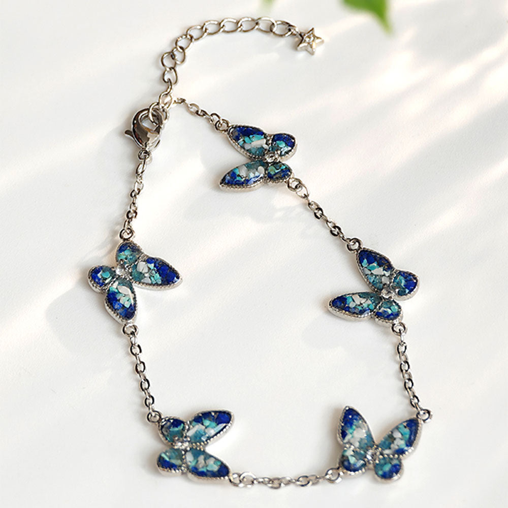 Bracelet – Butterfly, Blue & White Series