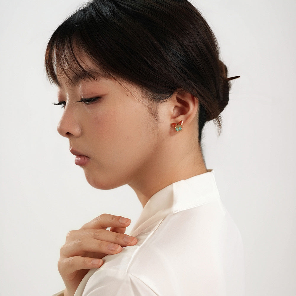 Small Butterfly Stud Earrings – Dunhuang Series