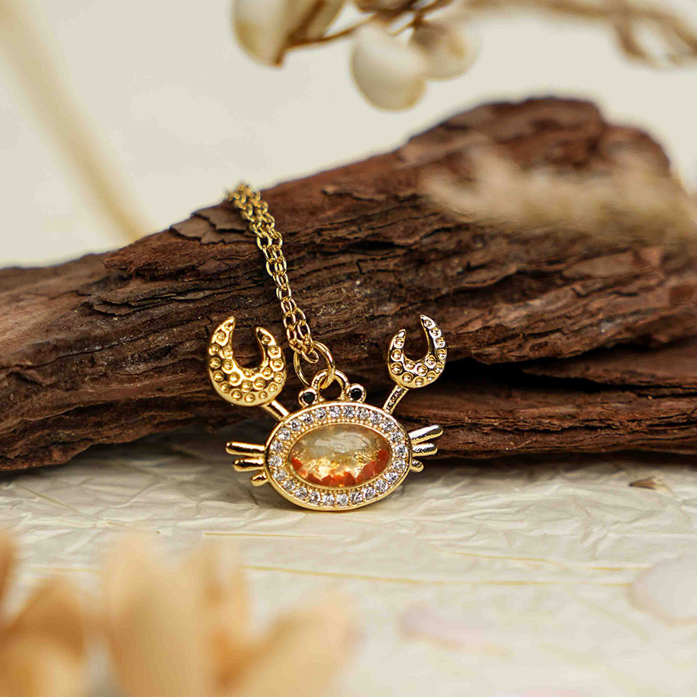 Necklace – Crab, Prosperous Red