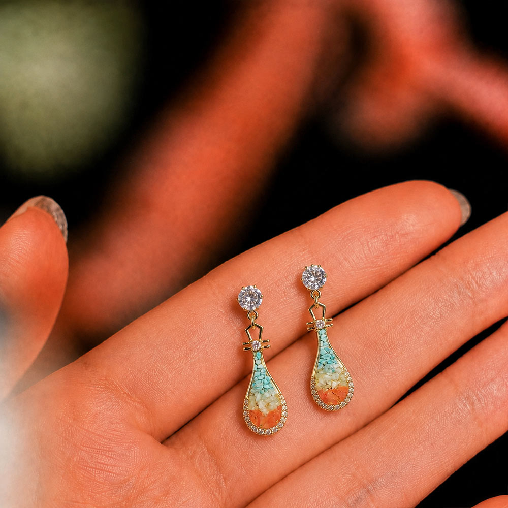 Earrings – Pipa, Dunhuang Color Series