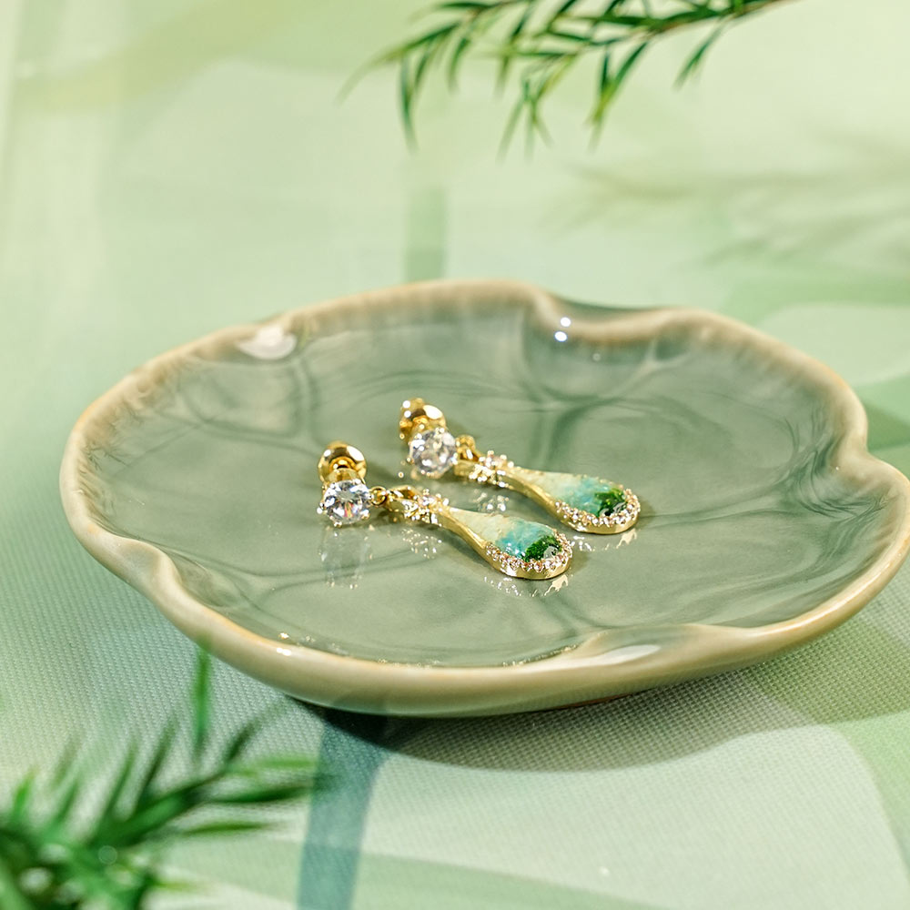 Earrings – Pipa, Jade Green Series
