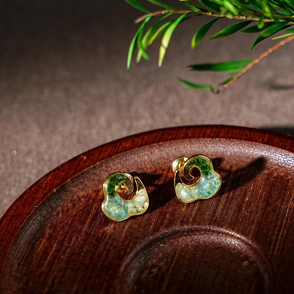 Studs – Rolling Cloud, Emerald Gradient