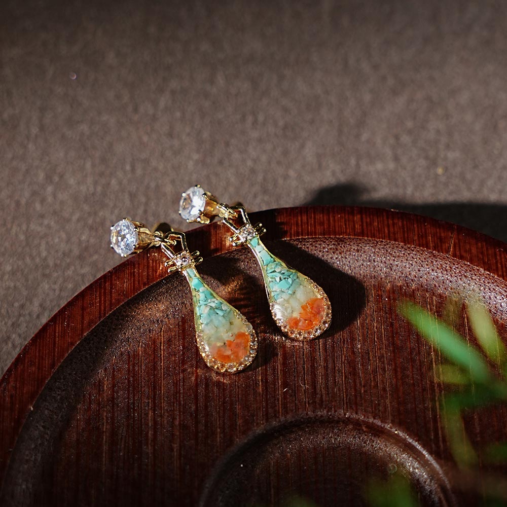 Earrings – Pipa, Dunhuang Color Series