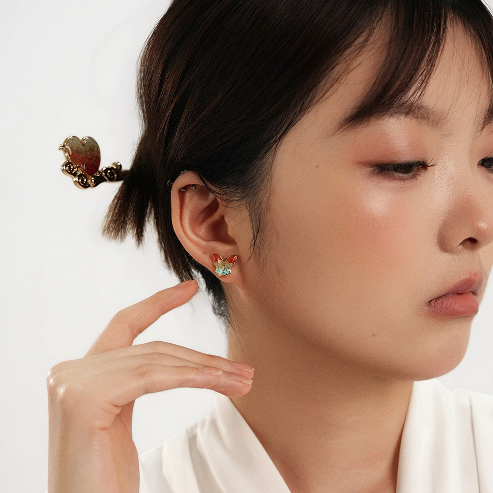 Small Butterfly Stud Earrings – Dunhuang Series