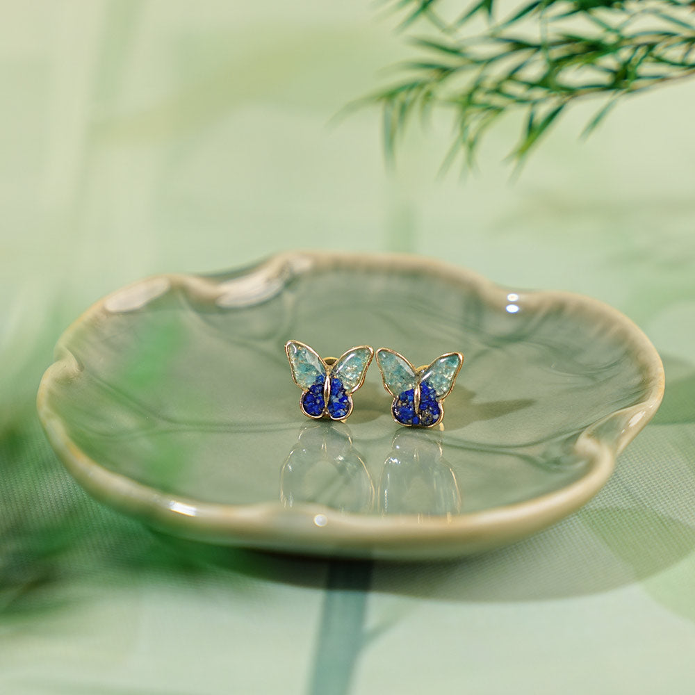 Earrings – Lapis Small Butterfly
