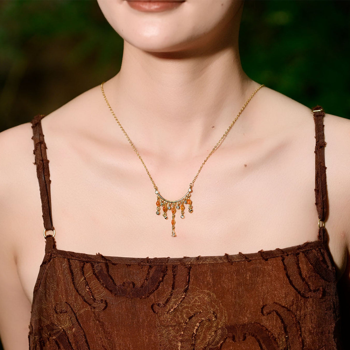 Diamond Yingluo Necklace – Red & Prosperous Series