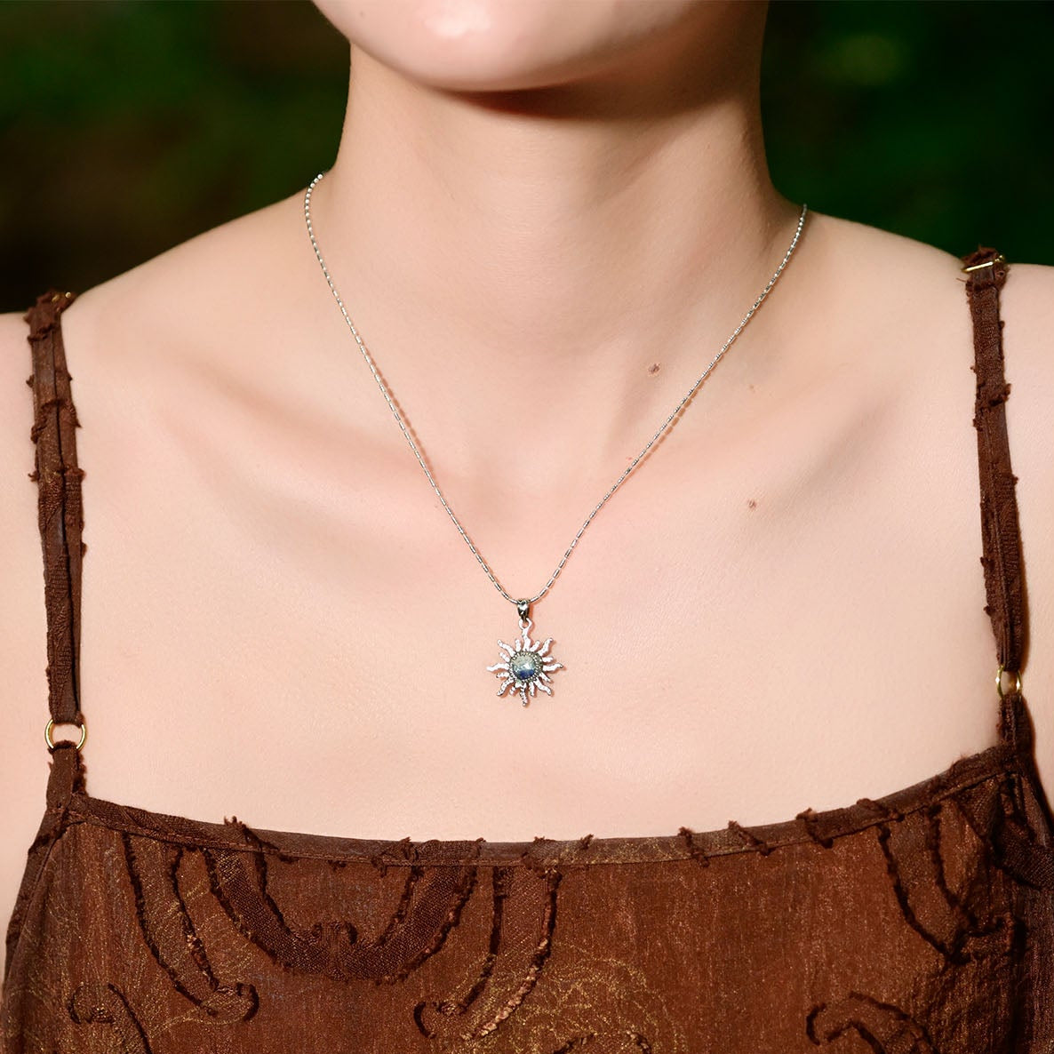 Handmade Sun Pendant Necklace