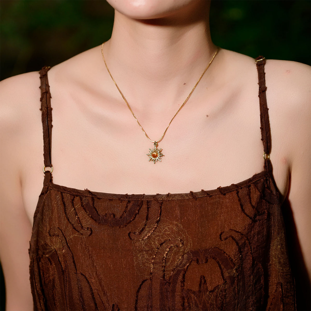 Handmade Sun Pendant Necklace