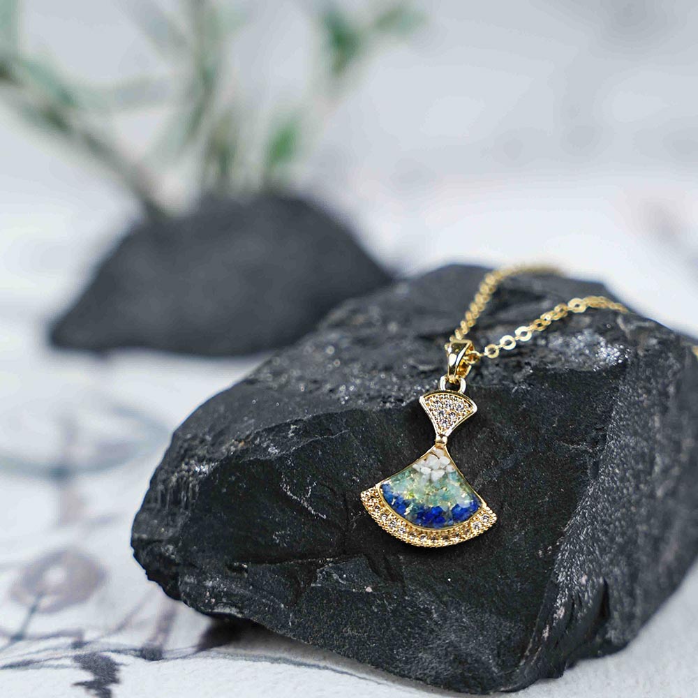 Necklace – Bell B, Blue & White Style