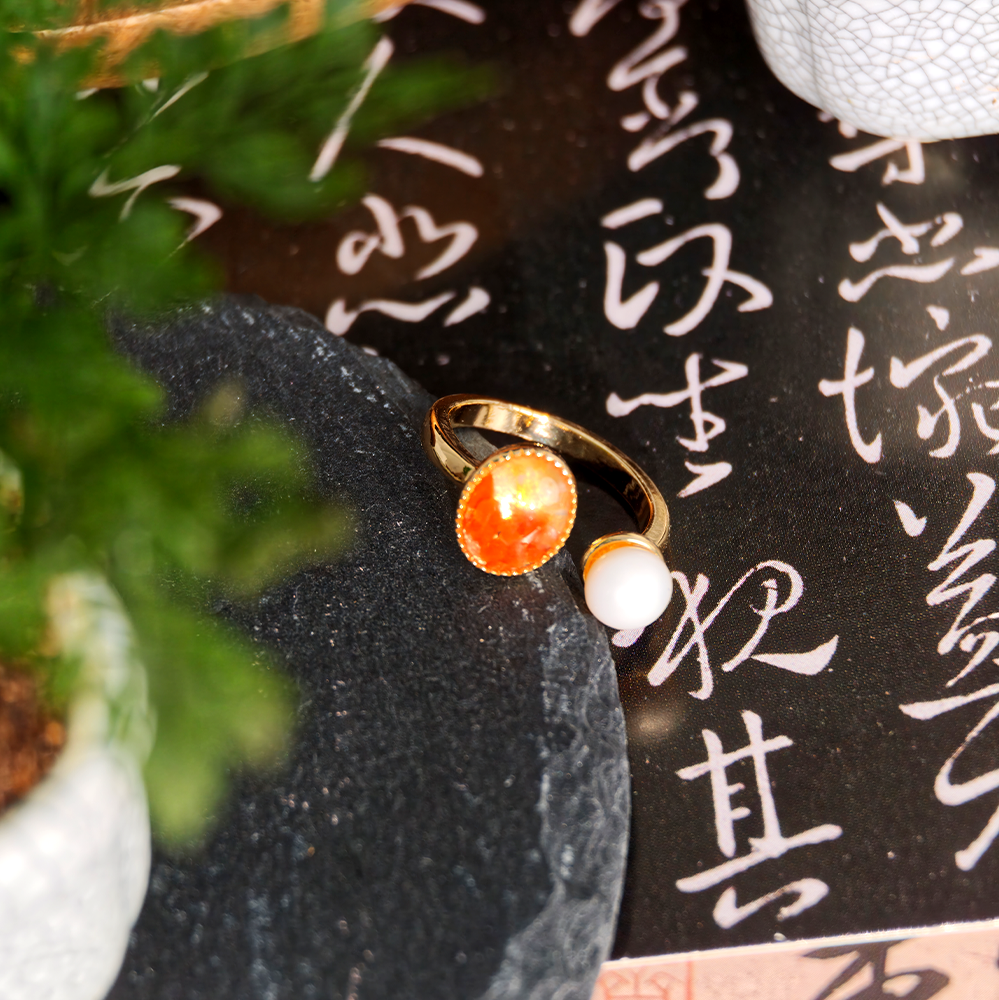 Oval Pearl Ring – Red & Prosperous Series