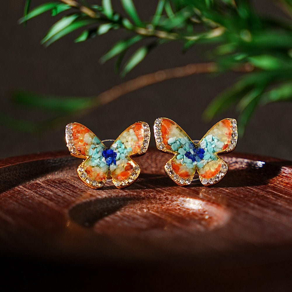 Butterfly Stud Earrings – Dunhuang Color
