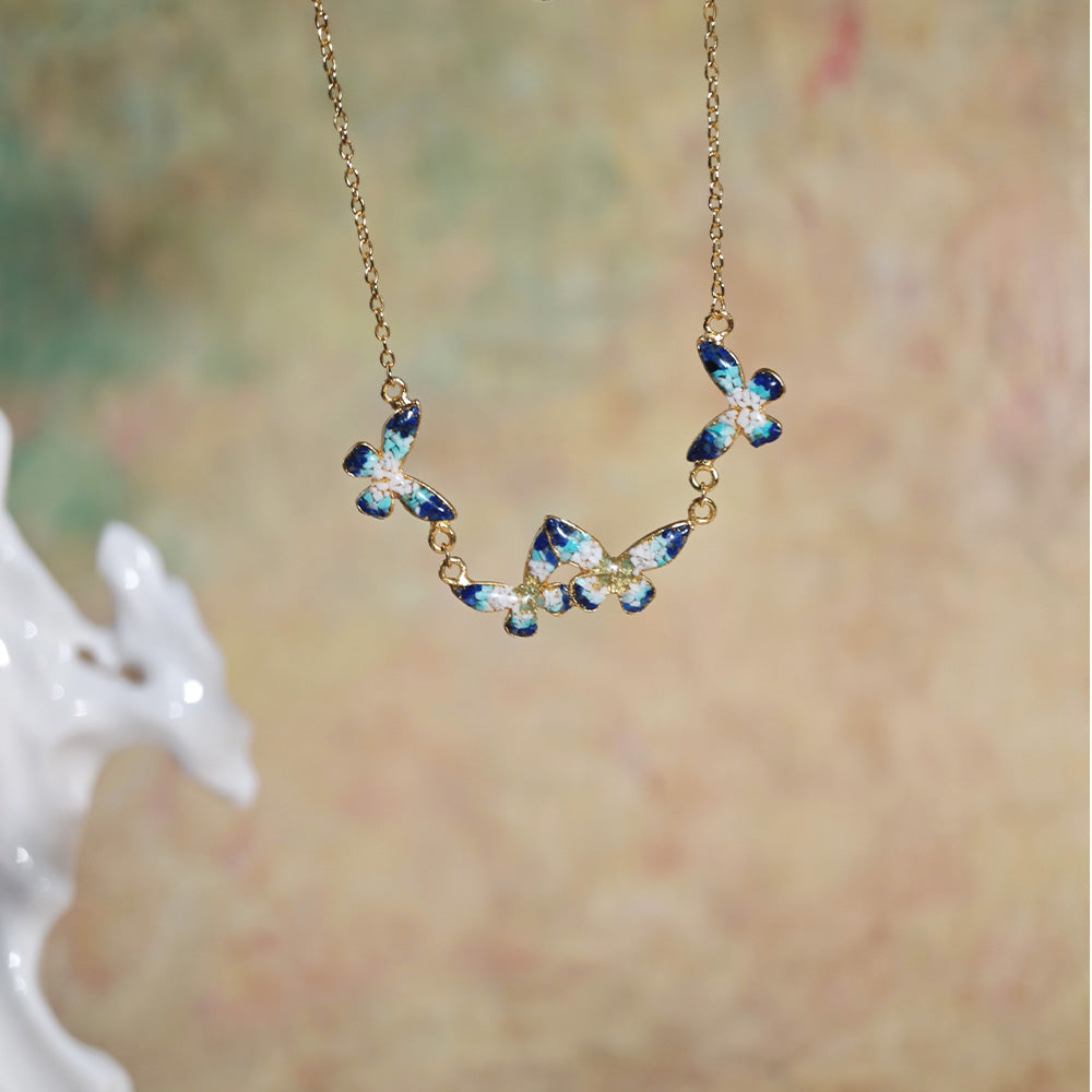 Rectangular Pendant – Blue & White Style